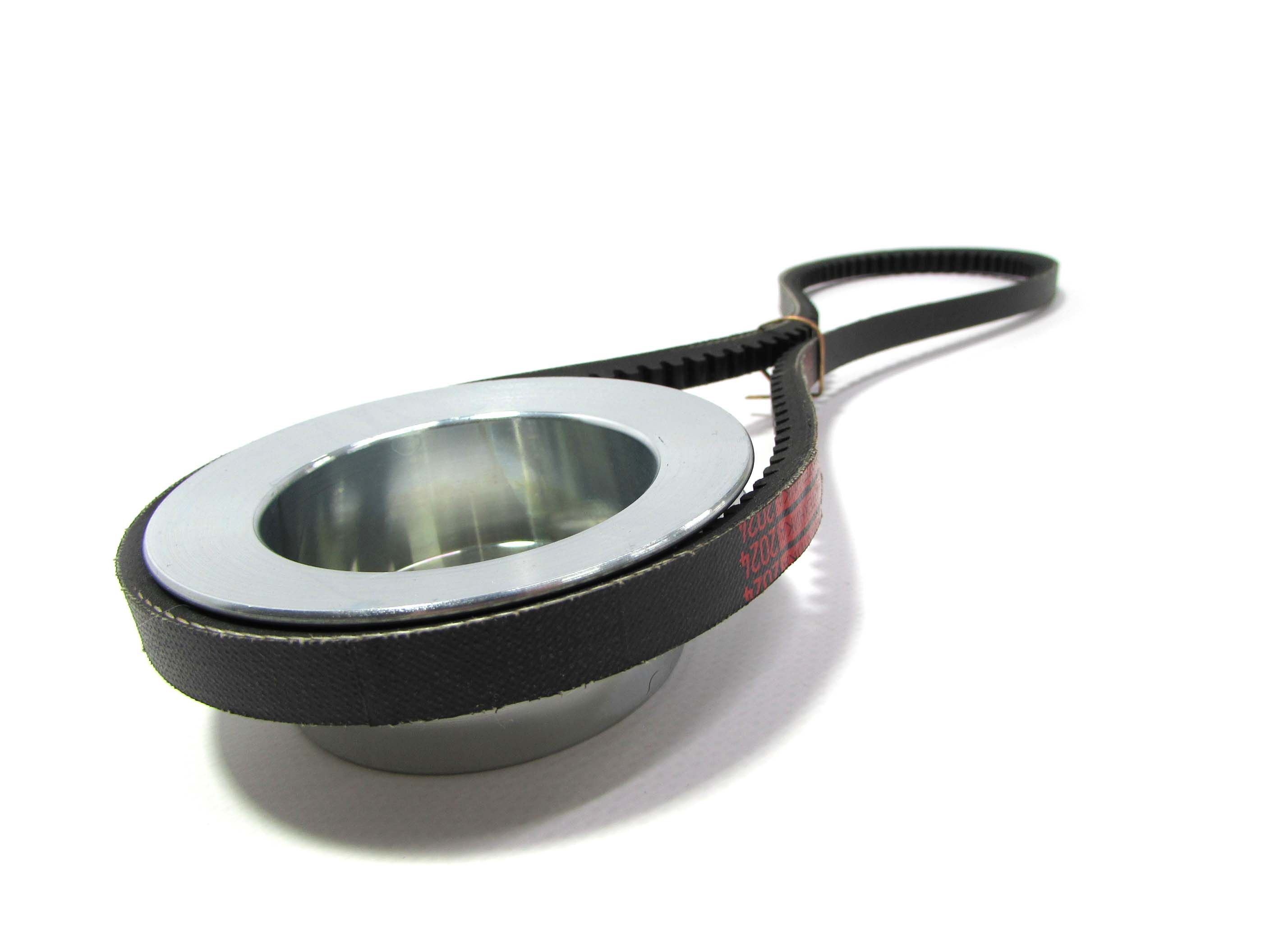 Шкив водяного насоса клиновидный 90 мм ВАЗ 2121 - 21214 Нива, 2101 - 2107 металлический уменьшенный (в комплекте с ремнем)