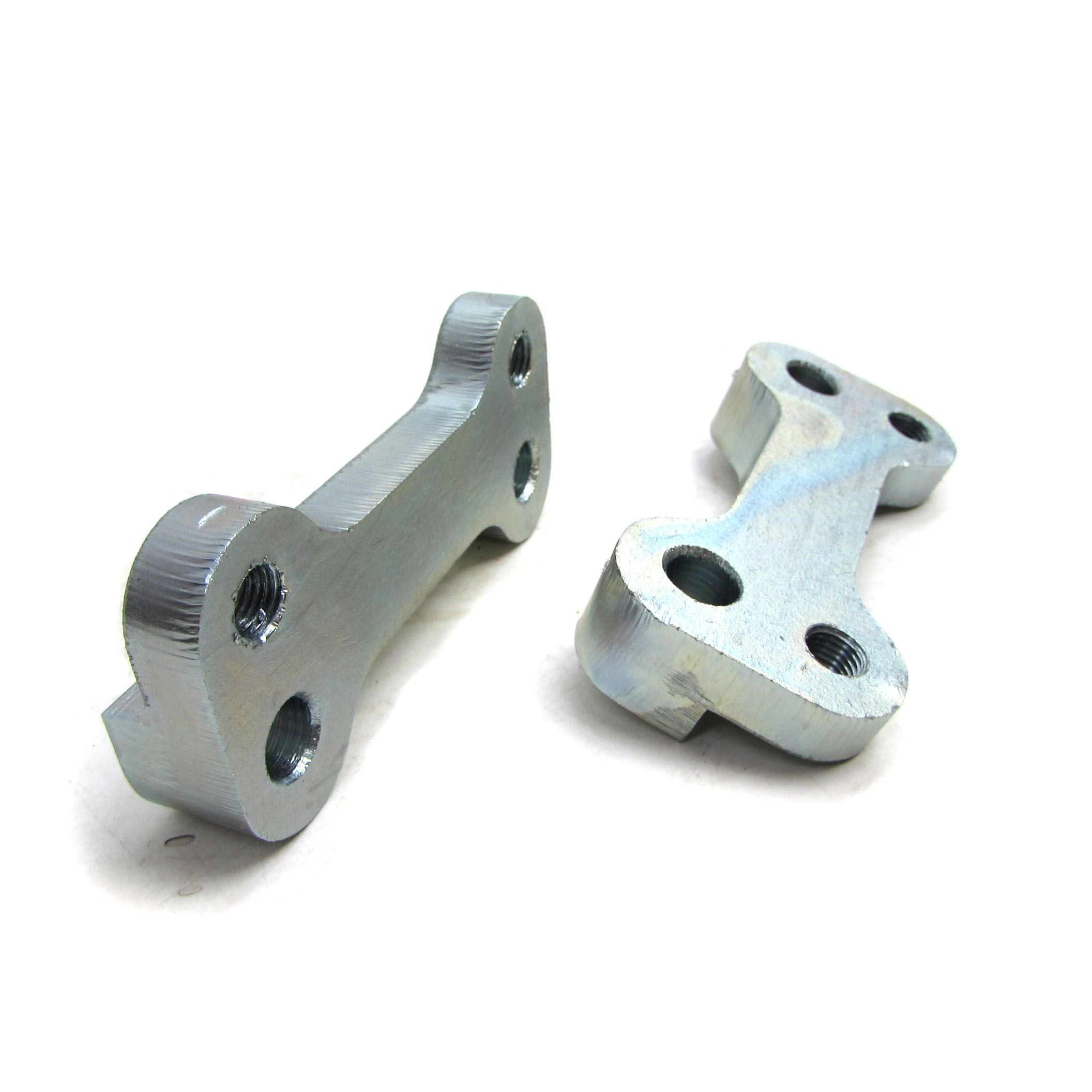 Переходные пластины / скобы / косточки на ВАЗ (передний привод) для установки тормозных дисков R15 (цельные)