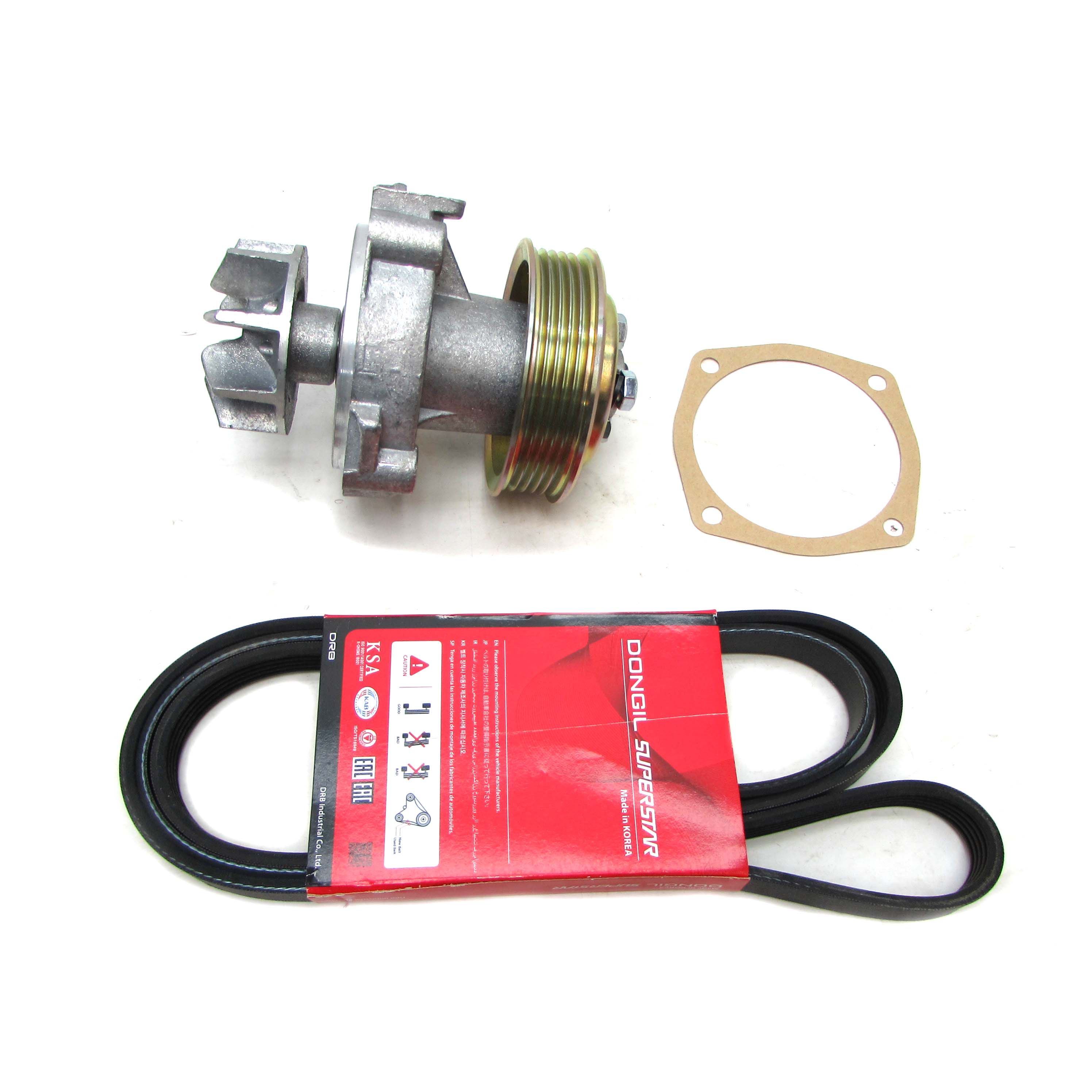 Усиленный водяной насос (помпа) шкив 90 мм + ремень Шеви Нива 2123