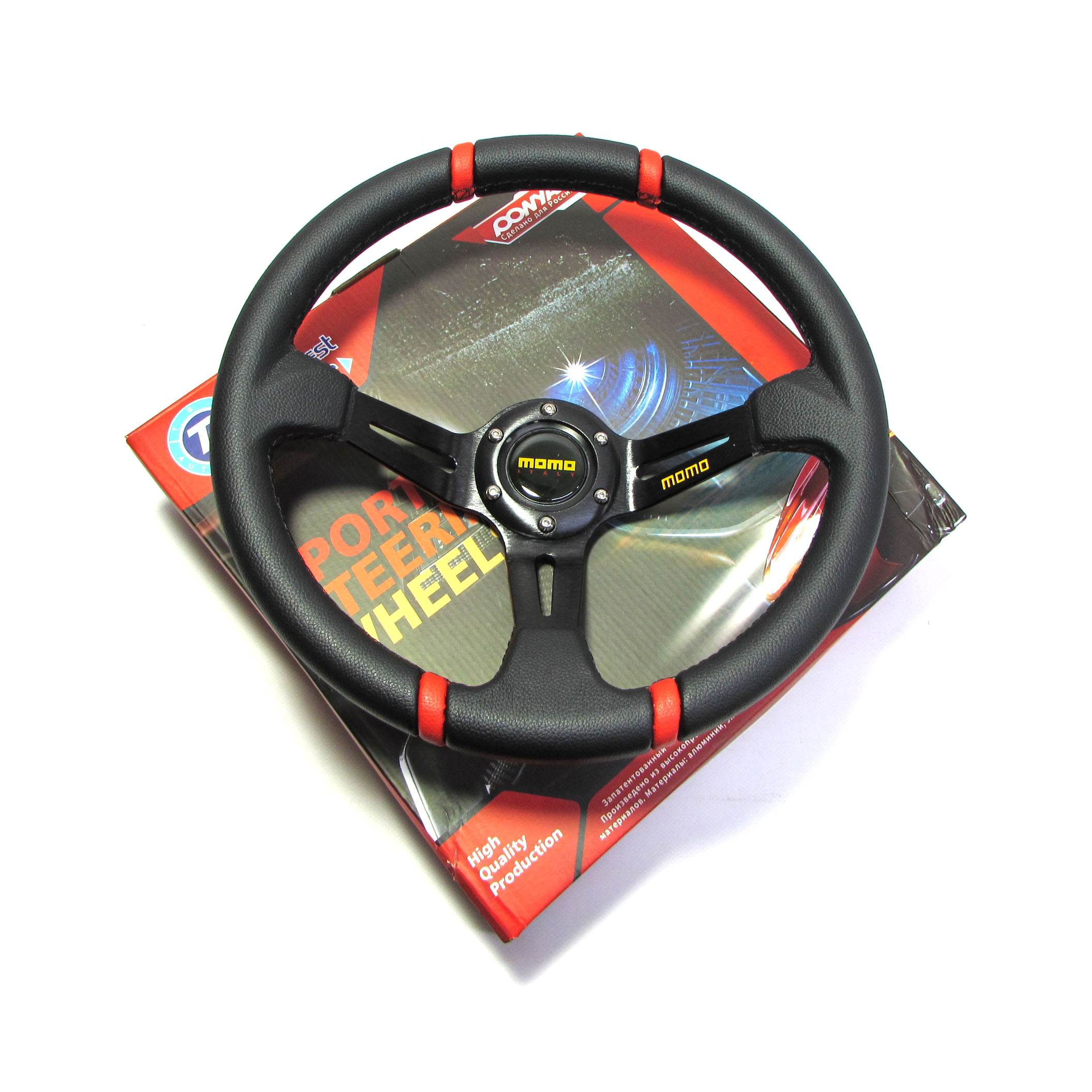 Руль MOMO Drift экокожа, вылет 90 мм
