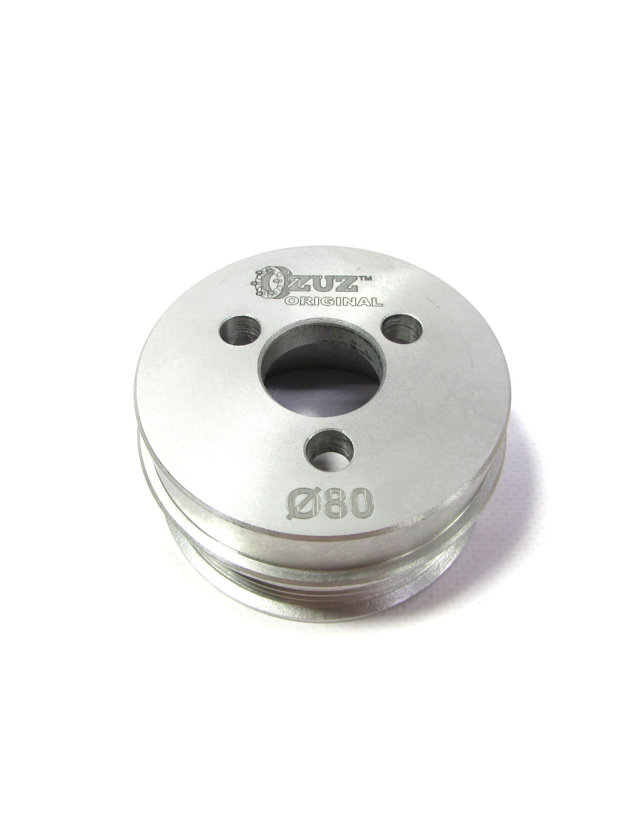 Шкив водяного насоса 80 мм ВАЗ 2123 Chevrolet Niva алюминиевый уменьшенный (в комплекте с ремнем 5РК1811)