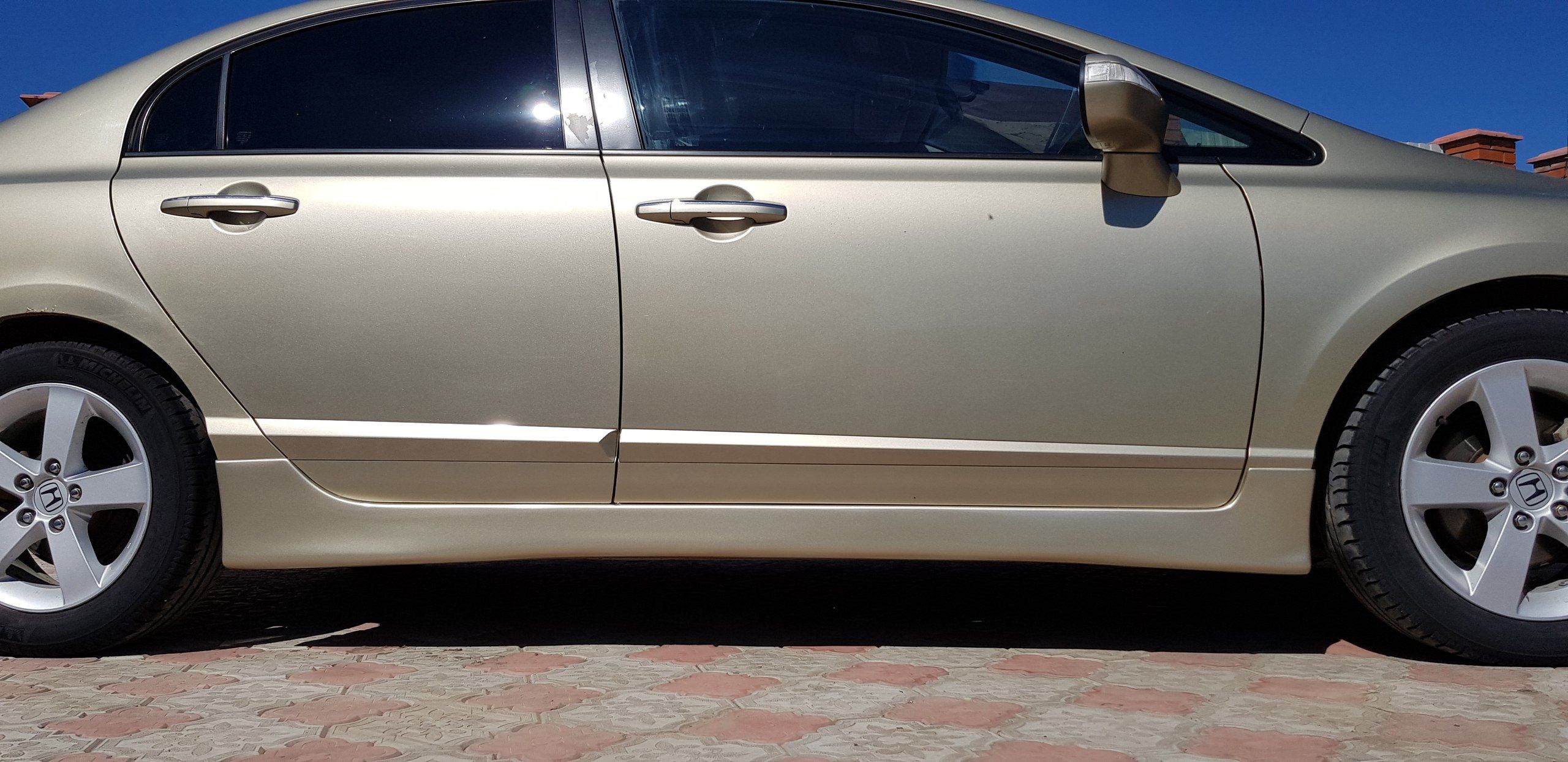 Накладки на пороги Honda Civic VIII 2005 по 2008 Седан