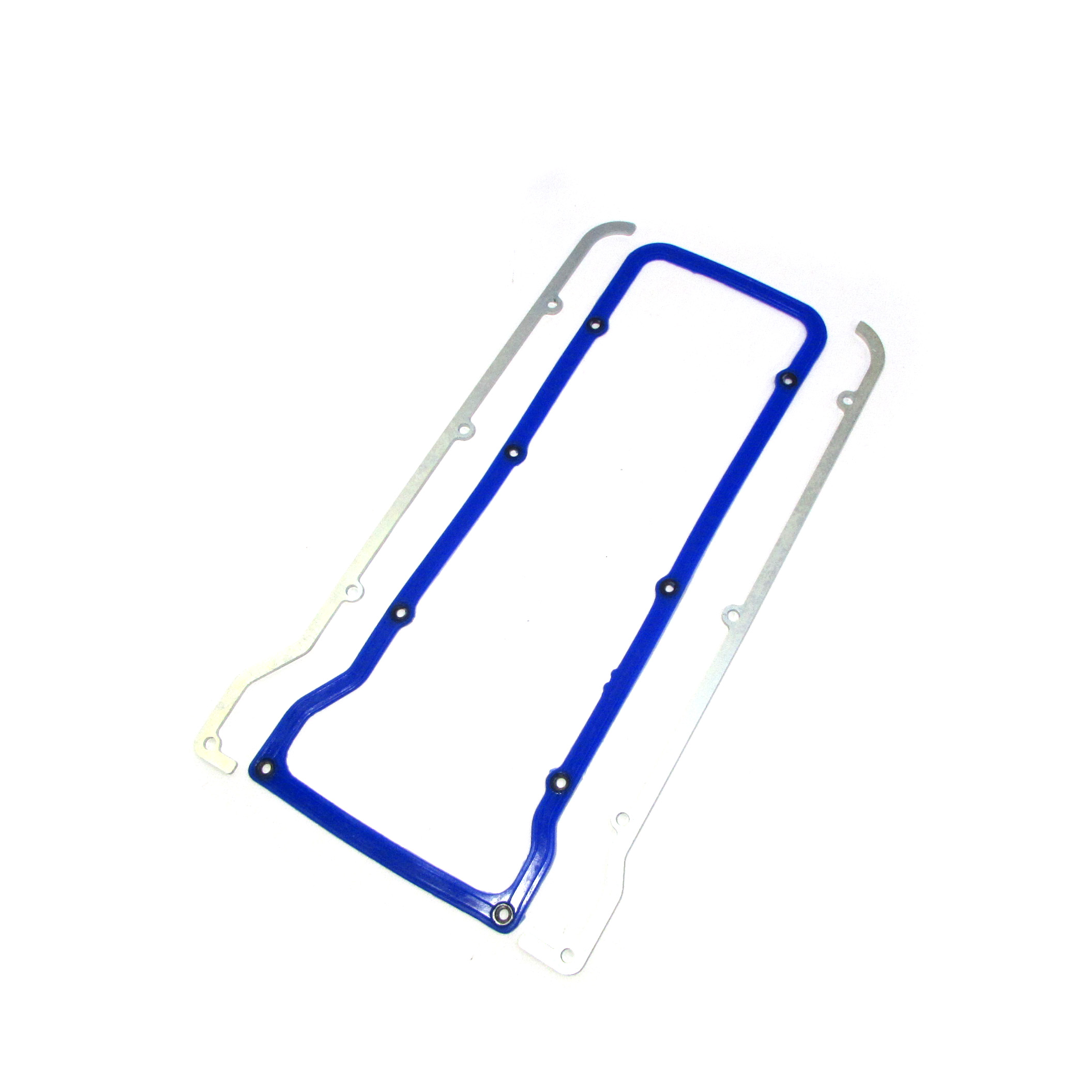 Комплект прижимные пластины 4 мм и силиконовая прокладка клапанной крышки красная