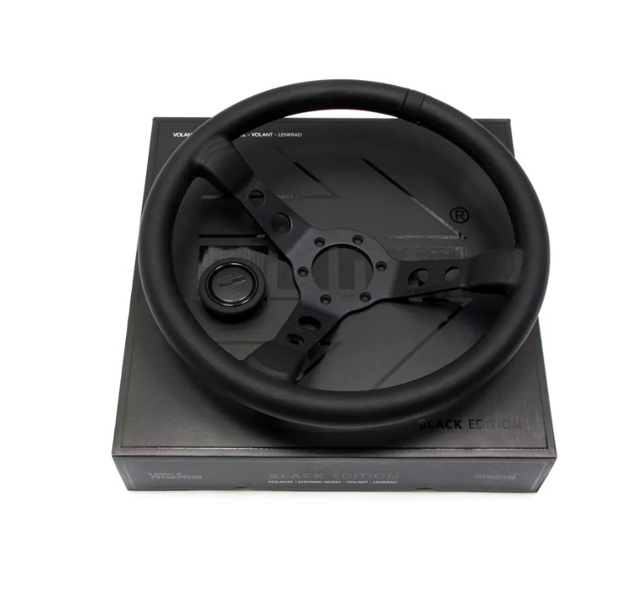Руль momo Prototipo BLACK EDITION кожа, вылет 50 мм