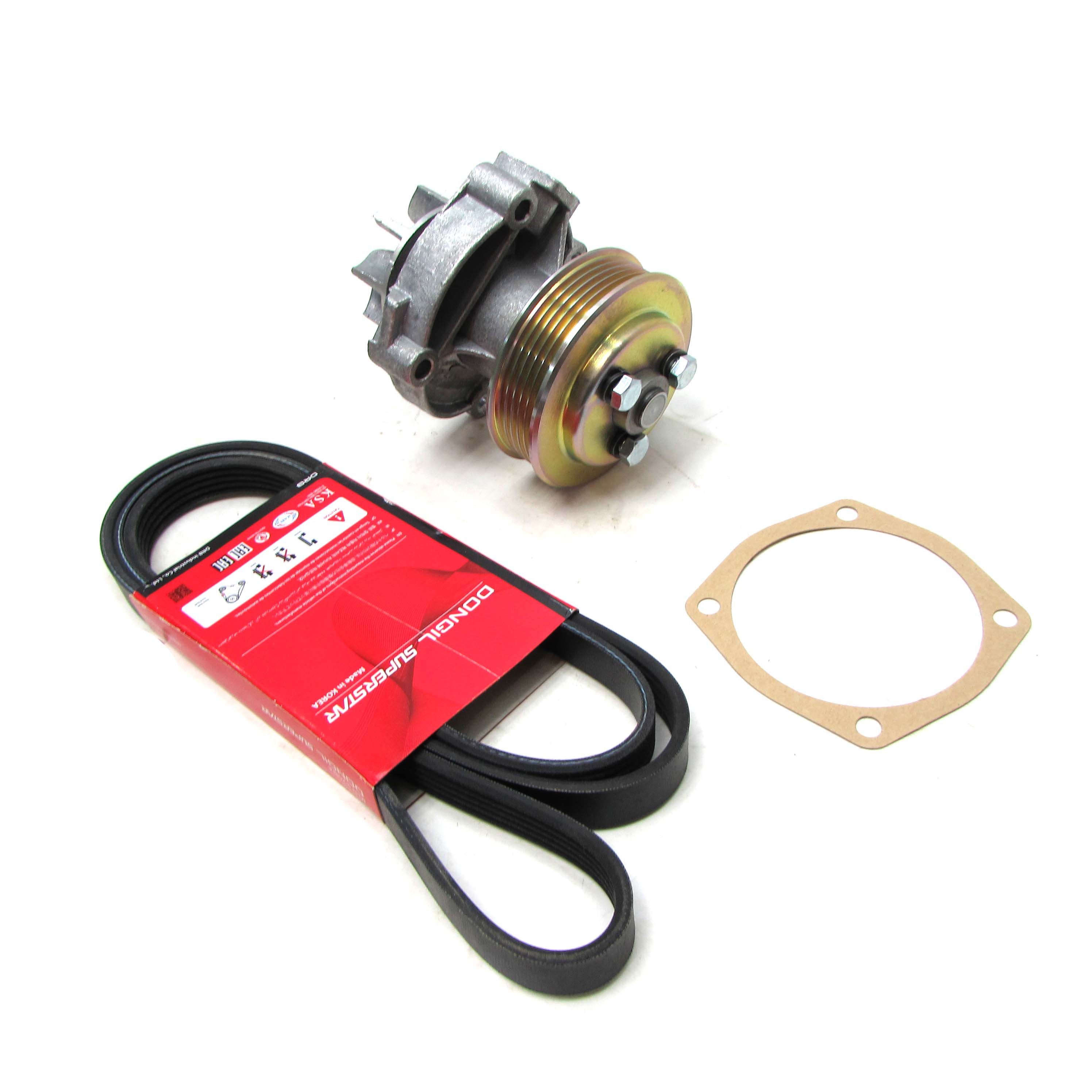 Усиленный водяной насос (помпа) шкив 90 мм + ремень Шеви Нива 2123