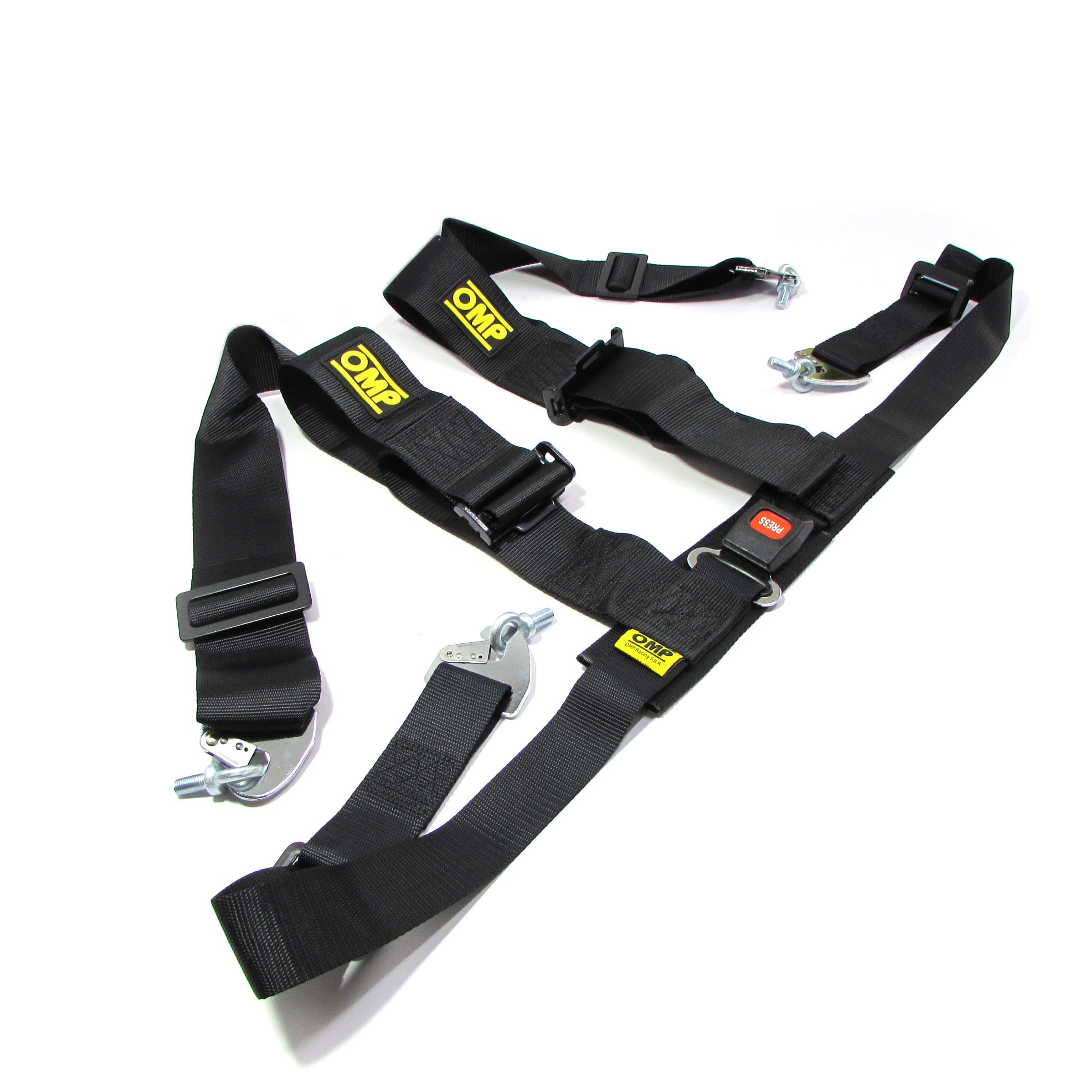Ремни безопасности 4-х точечные OMP черные