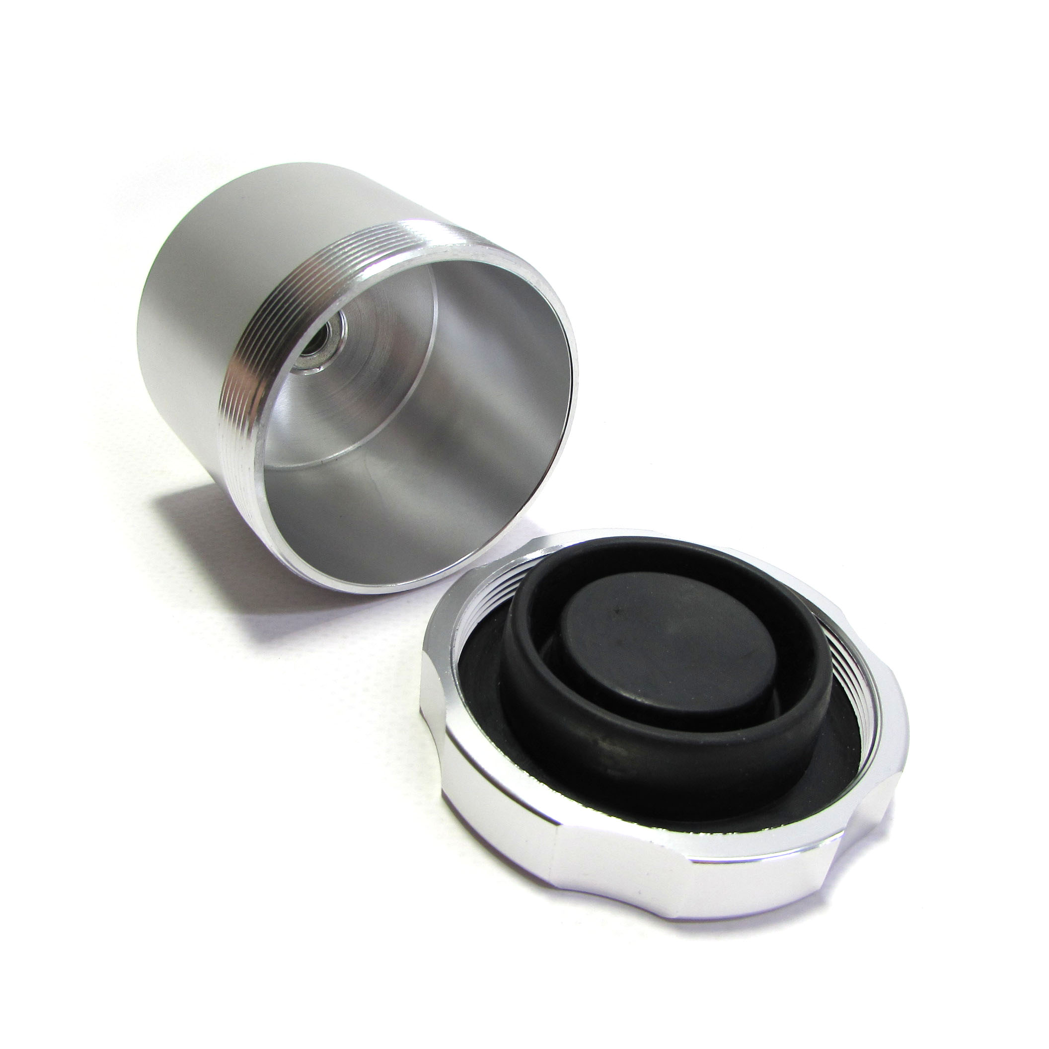 Бачок для тормозной жидкости алюминиевый, серебристый