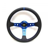 Купить рулевое колесо omp с выносом синий, кожа