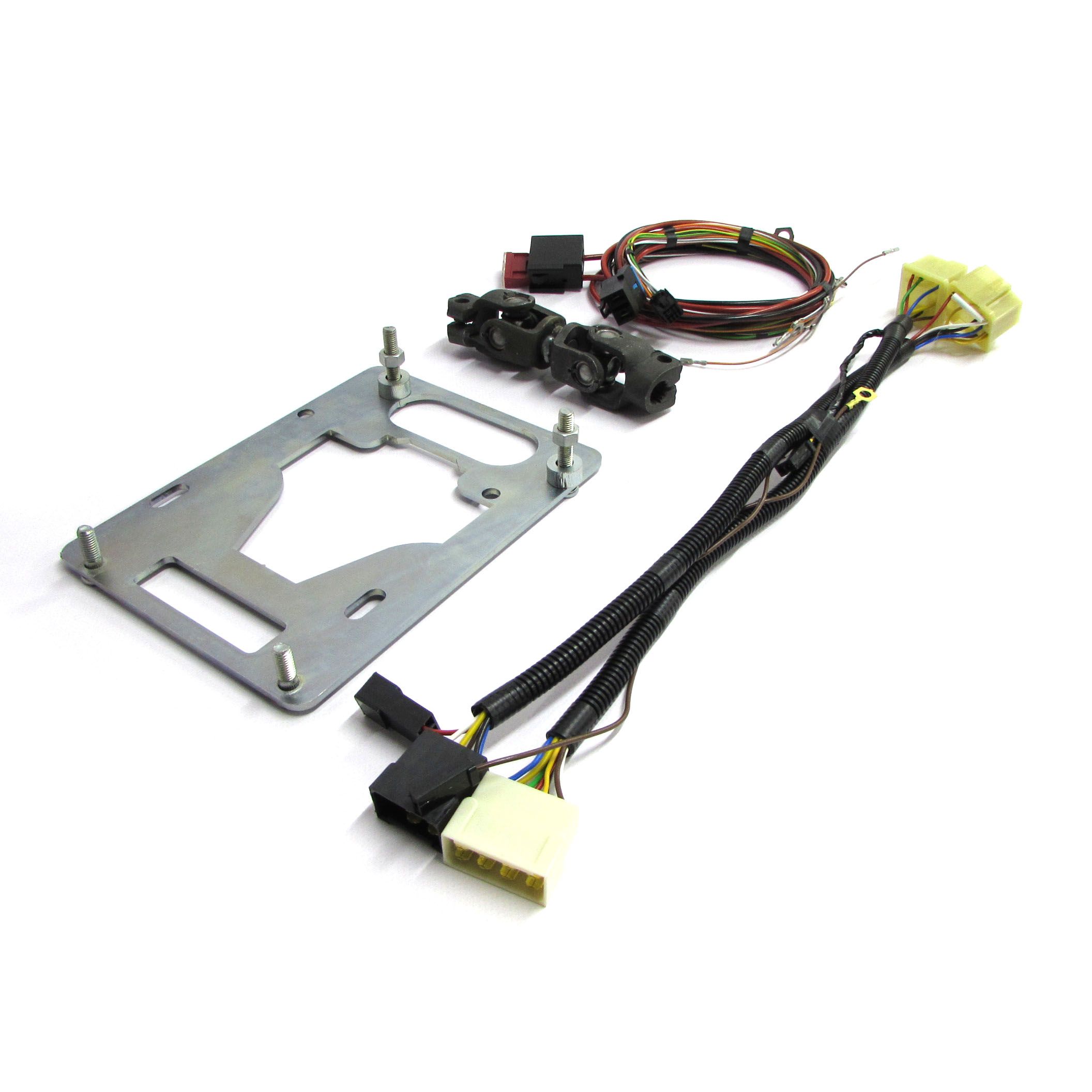 Комплект для установки электроусилителя руля ЭУР ВАЗ 2105, 2107 (пластина, проводка, карданчик)