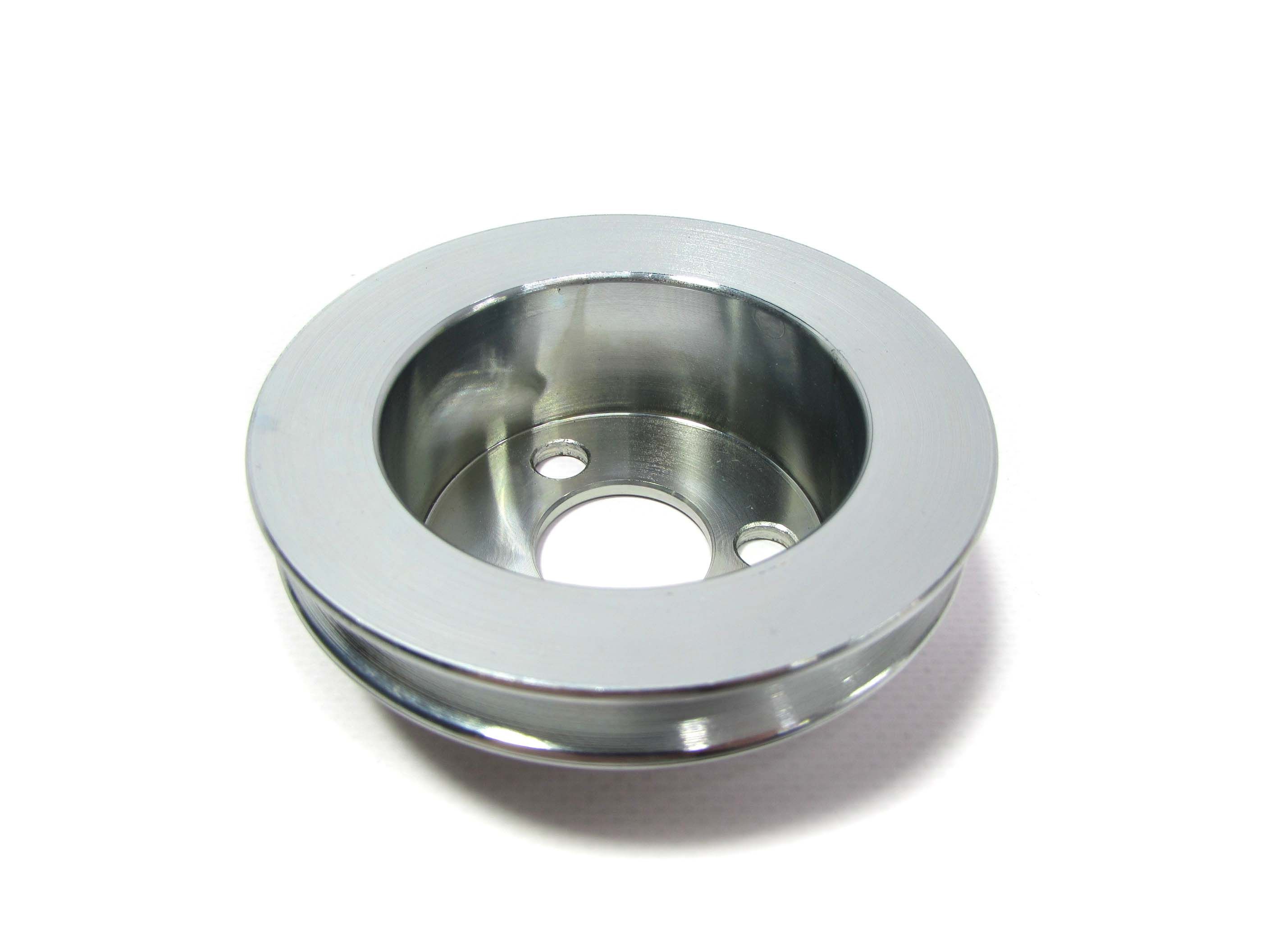 Шкив водяного насоса клиновидный 90 мм ВАЗ 2121 - 21214 Нива, 2101 - 2107 металлический уменьшенный (в комплекте с ремнем)