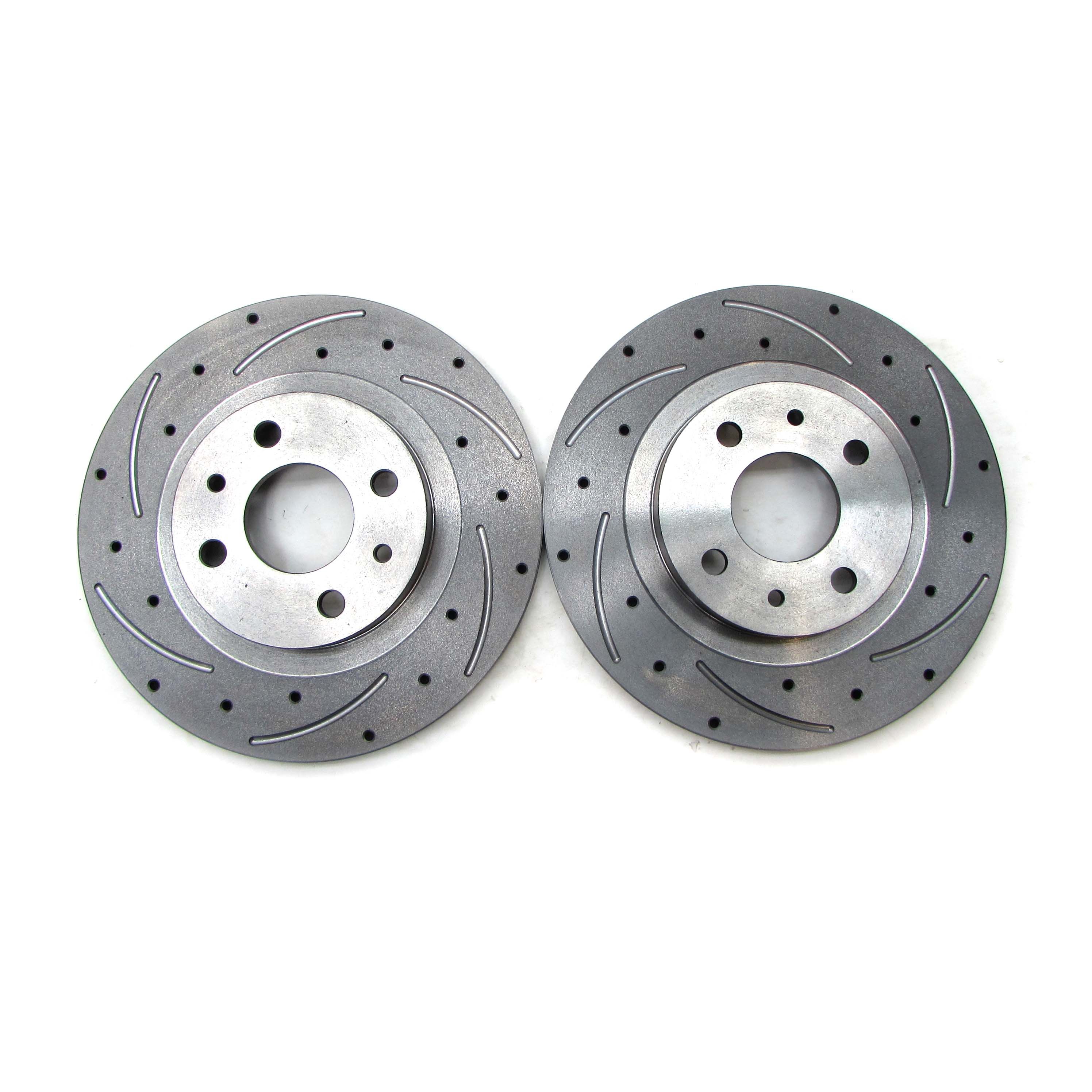 Тормозные диски R14 вентилируемые с перфорацией и проточками на ВАЗ 2112, Лада Приора, Калина, Гранта АТС-SPORT