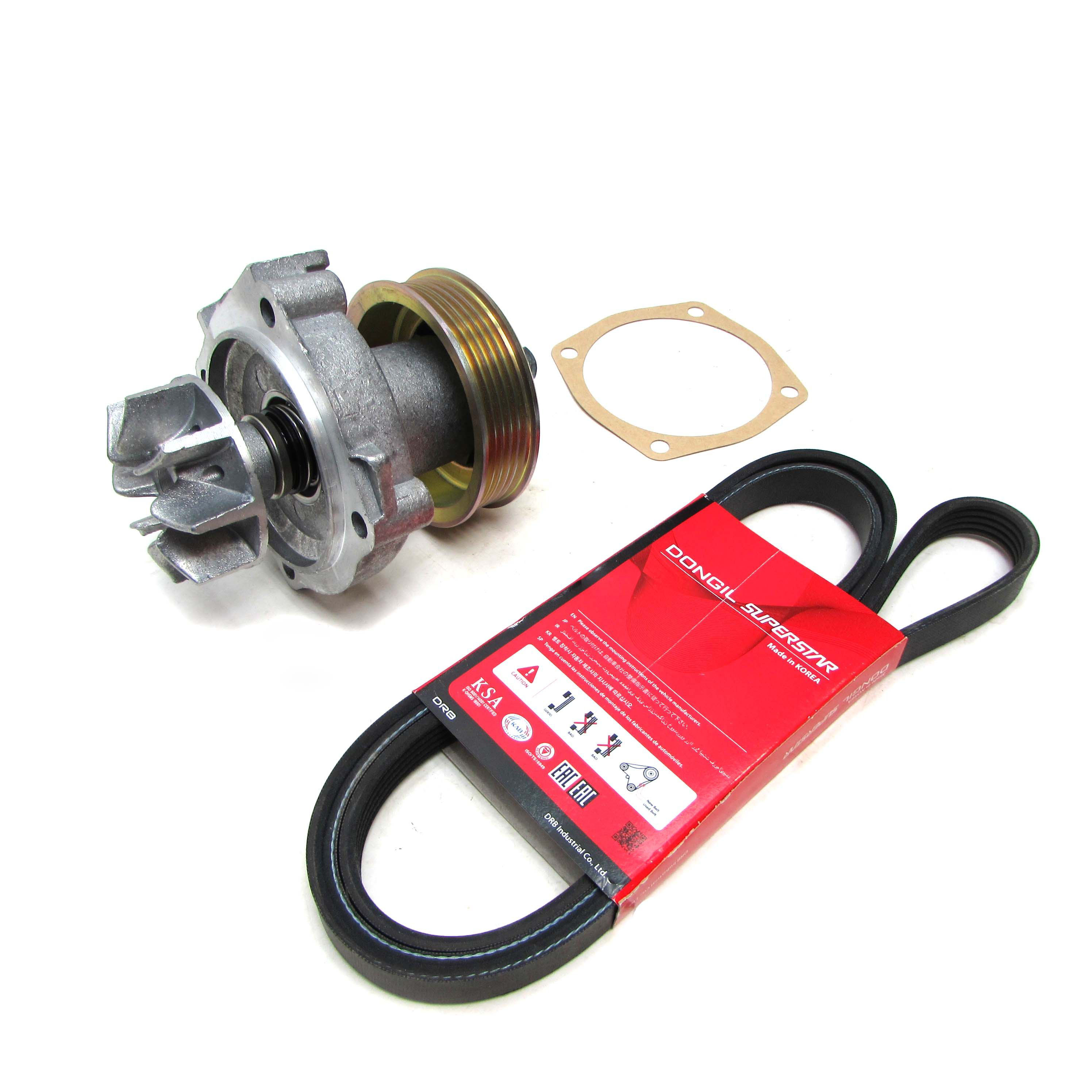 Усиленный водяной насос (помпа) шкив 90 мм + ремень Шеви Нива 2123