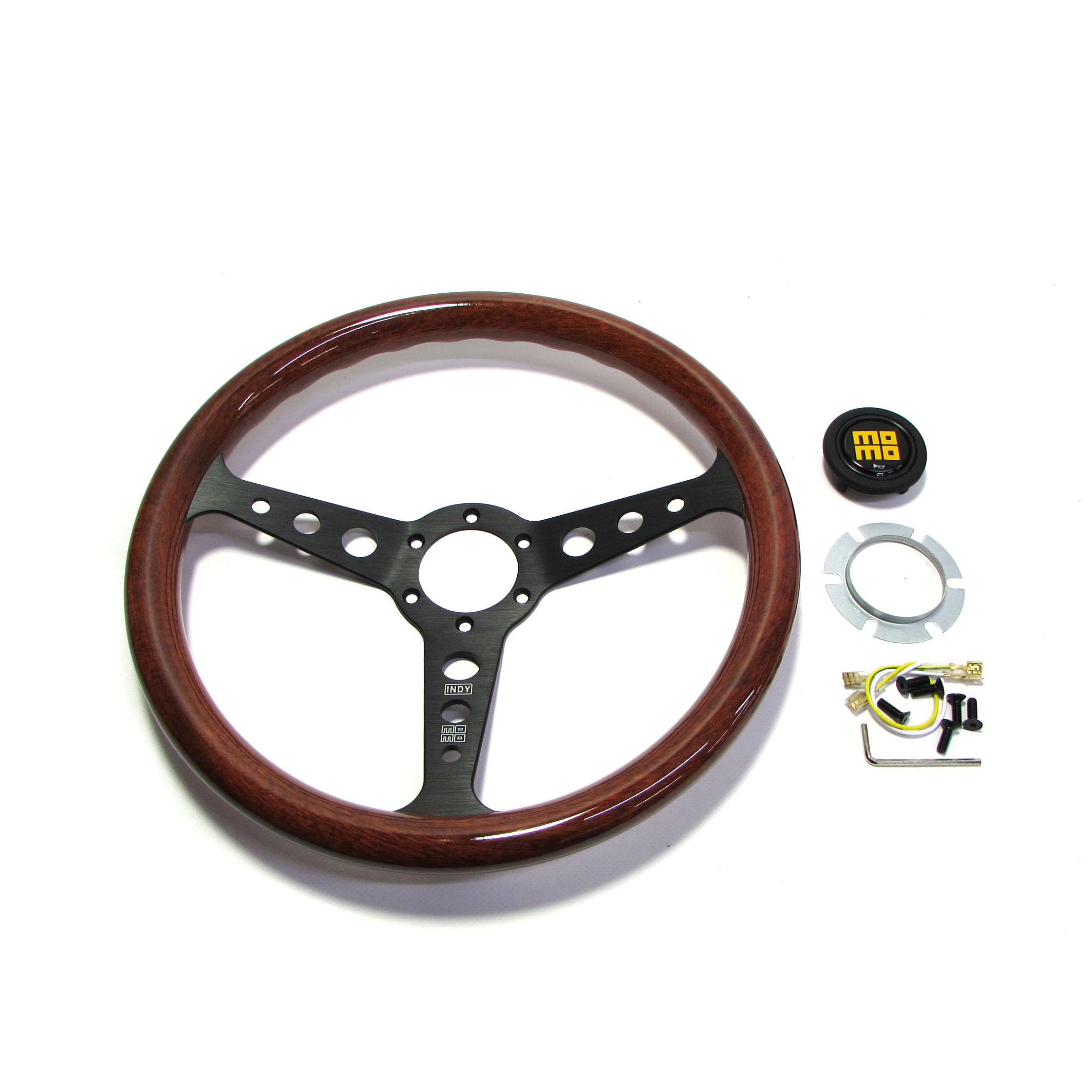 Руль MOMO Heritage Indy Black Wood без вылета