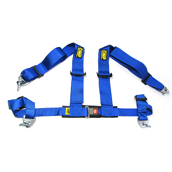 Ремни безопасности 4-х точечные OMP синие